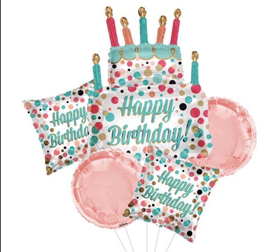 Birthday Cake Balloon Bouquet Butterfly Blooms